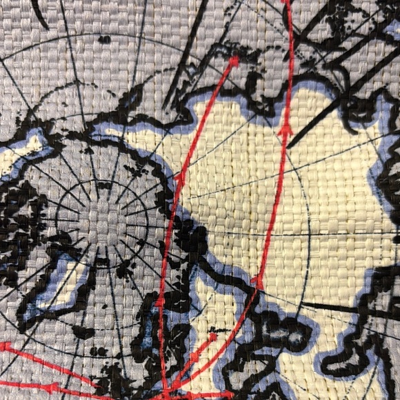 Christian Dior Blue and Beige Straw Tote Bag - Picture 3 of 9